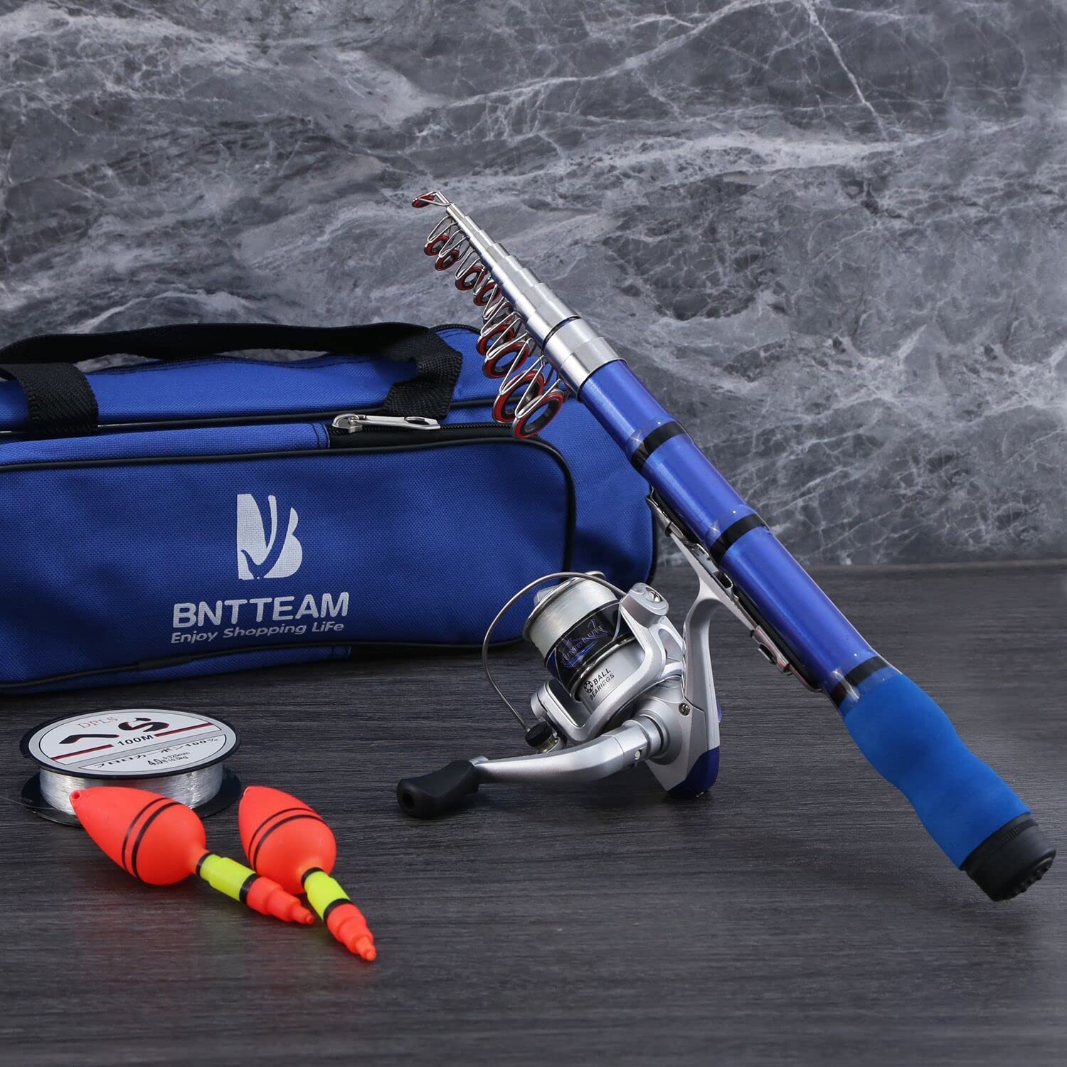 Mini Mulinello da Spinning e Canna Combo Mano Portatile Telescopica Fibra di Carbonio Dura al 99% Mare Canna da Pesca e Mulinello Esche Artificiali Lenza
