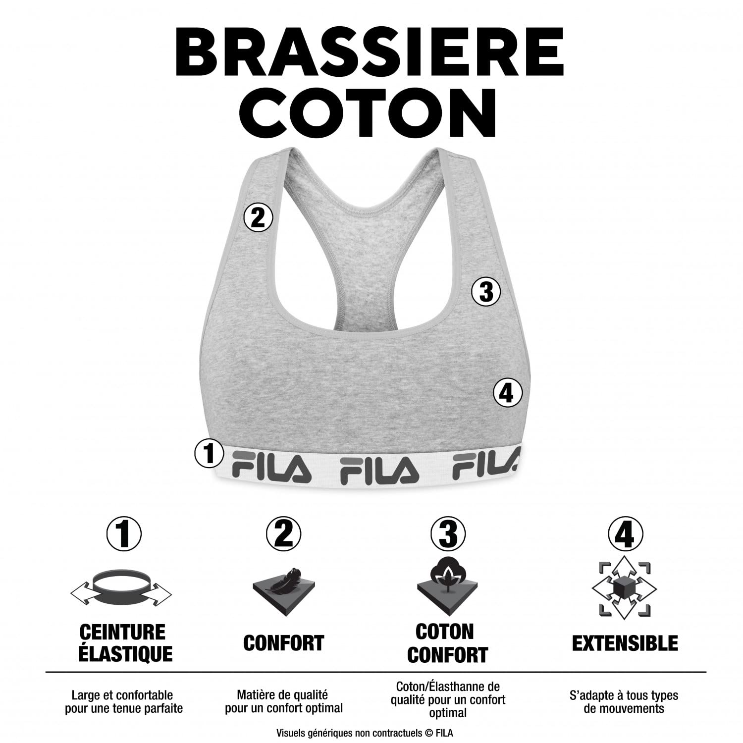 Fila Fu6042 Reggiseno Donna