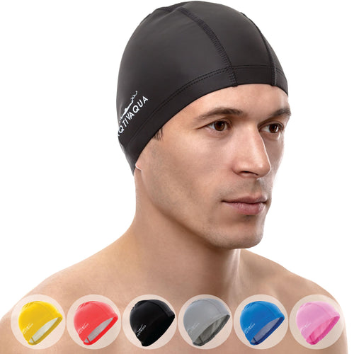 AqtivAqua Cuffia Piscina Uomo, Donna e Bambini — Morbida ed Elastica in Spandex con Rivestimento Protettivo — Ideale per l'Uso in Piscina