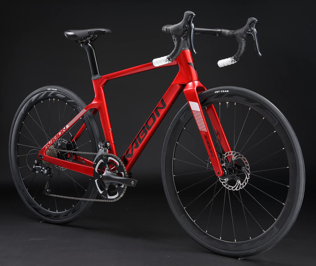 KABON Bici da corsa carbonio, 700C bici da strada T800 con 105 R7000 22 velocità Bicicletta da corsa con freno a disco per uomini e donna