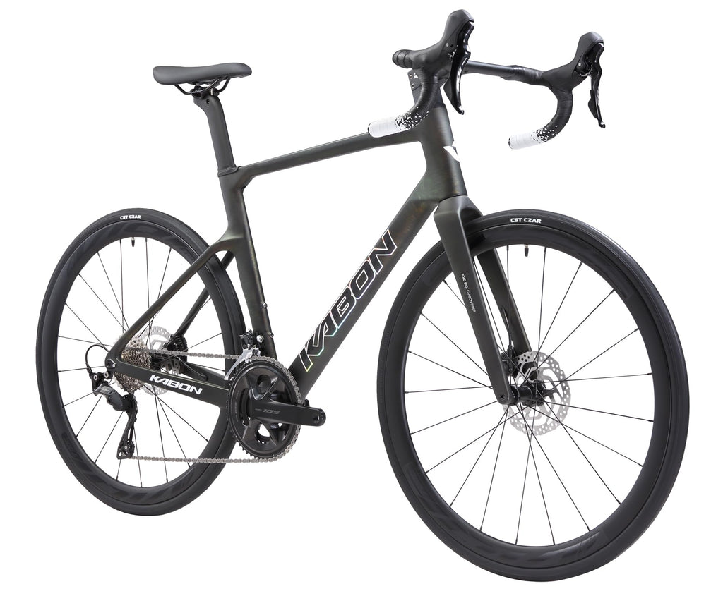 KABON Bici da corsa carbonio, 700C bici da strada T800 con 105 R7000 22 velocità Bicicletta da corsa con freno a disco per uomini e donna