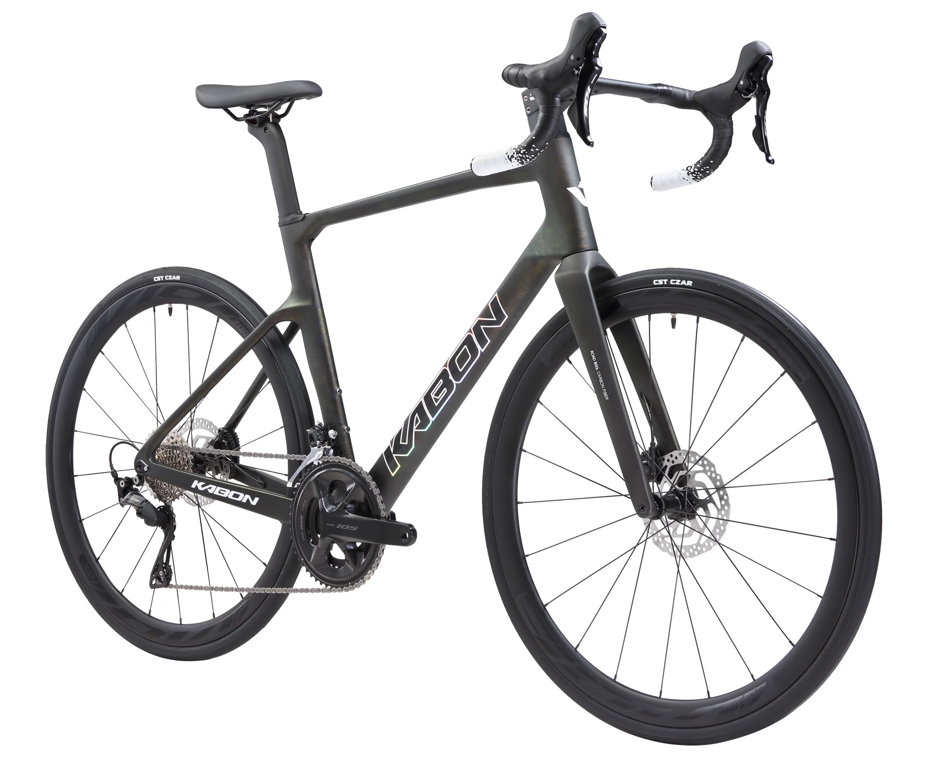 KABON Bici da corsa carbonio, 700C bici da strada T800 con 105 R7000 22 velocità Bicicletta da corsa con freno a disco per uomini e donna