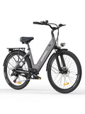 HillMiles MileCity1 Bicicletta elettrica per adulti da 26", batteria rimovibile da 36V 13Ah a 7 velocità, e-bike da 25 km/h e 80-100 km di autonomia per pendolari urbani
