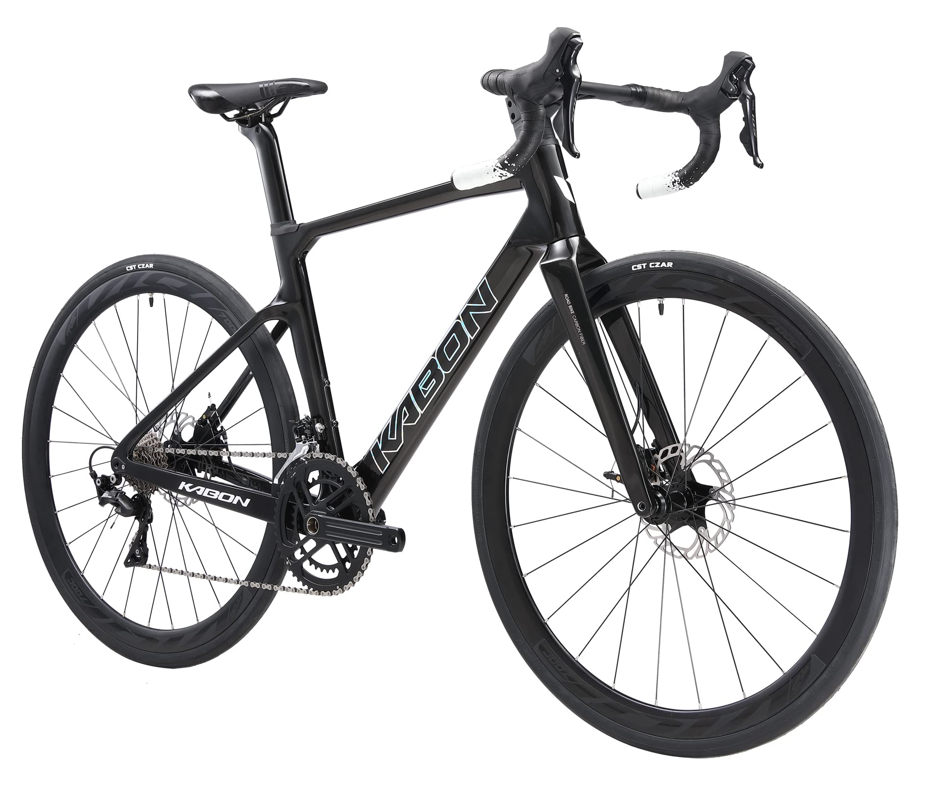 KABON Bici da corsa carbonio, 700C bici da strada T800 con 105 R7000 22 velocità Bicicletta da corsa con freno a disco per uomini e donna