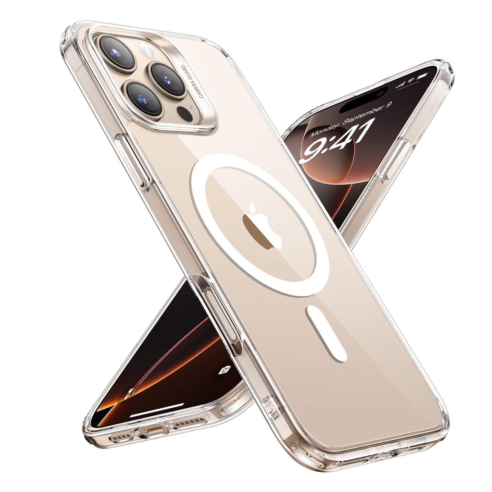 ESR Cover per iPhone 17 Pro Max, Custodia per controllo della fotocamera, Compatibile con MagSafe, Protezione antiurto di livello militare, Angoli Air Guard ammortizzanti, Trasparente