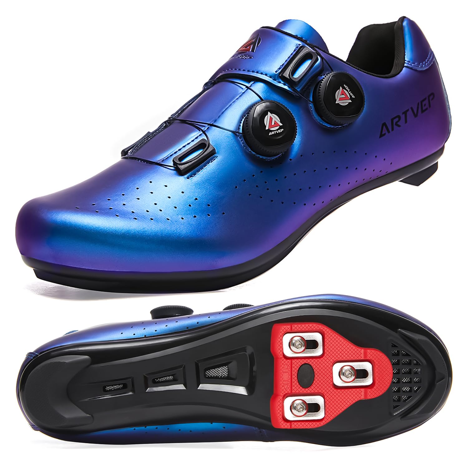 Scarpe da Ciclismo da Uomo Scarpe da Bici da Strada Compatibile con SPD e Delta Blocco Pedale Scarpe da Bicicletta Compatible with Peloton Antiscivolo Traspiranti