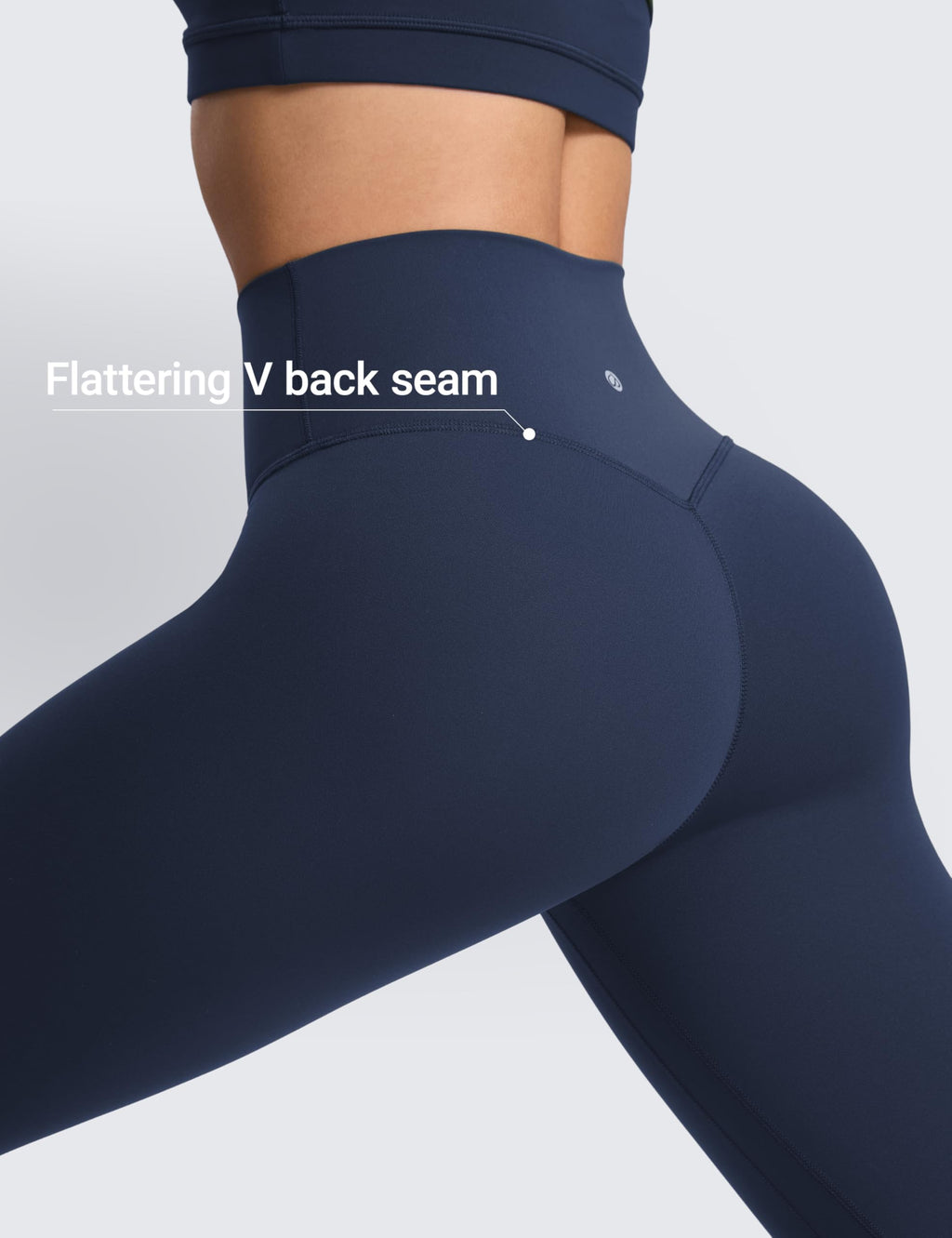 CRZ YOGA SculptAir No Frontale Cucitura Yoga Leggings 64cm - Alto Sciancrato Donna Allenamento Pantaloni