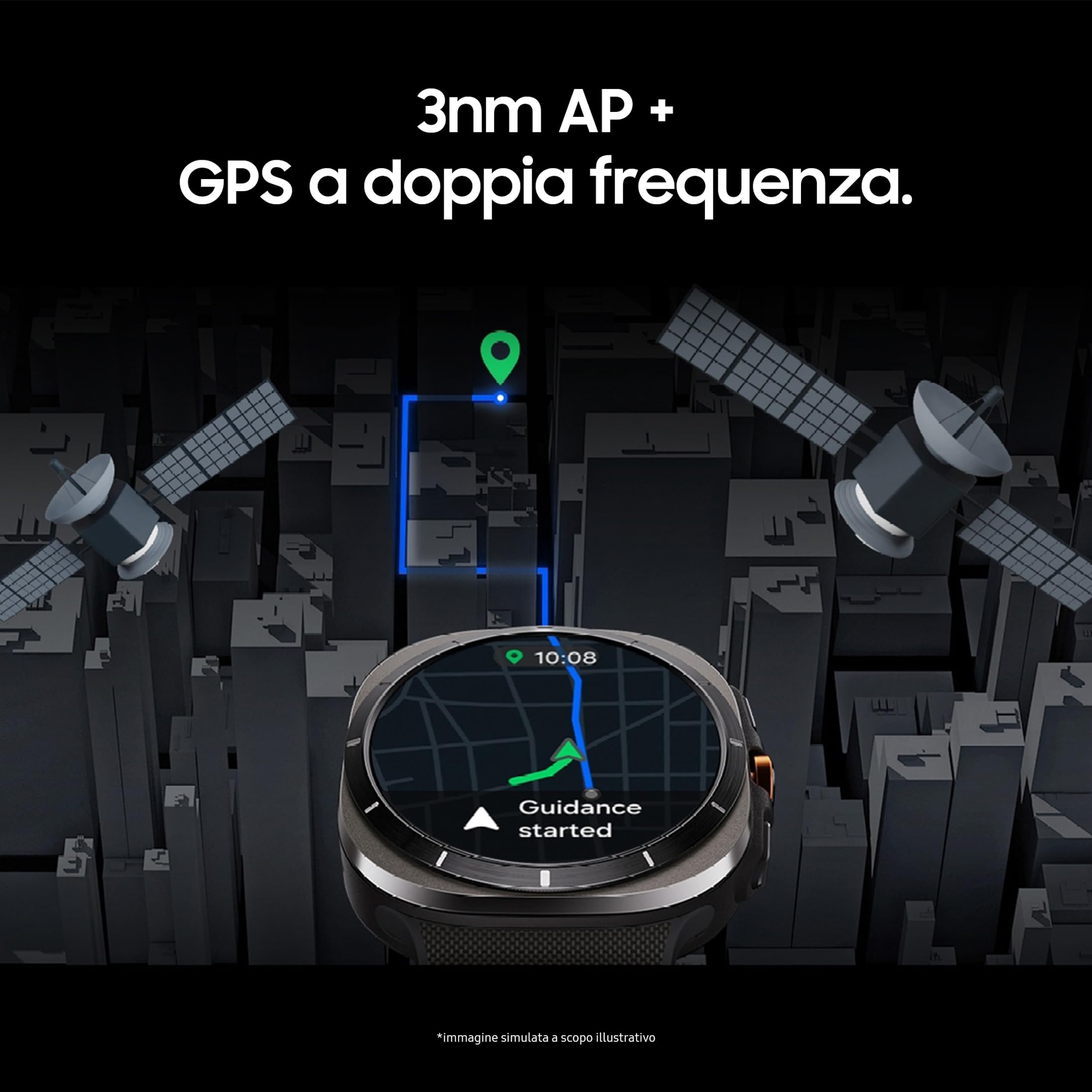 Samsung Galaxy Watch Ultra 2025 (Titanium Blue, LTE, 47mm) Smartwatch Galaxy AI, Design Resistente agli Urti, Batteria a Lunga Durata, Cassa in Titanio di Grado Aerospaziale [Versione Italiana]