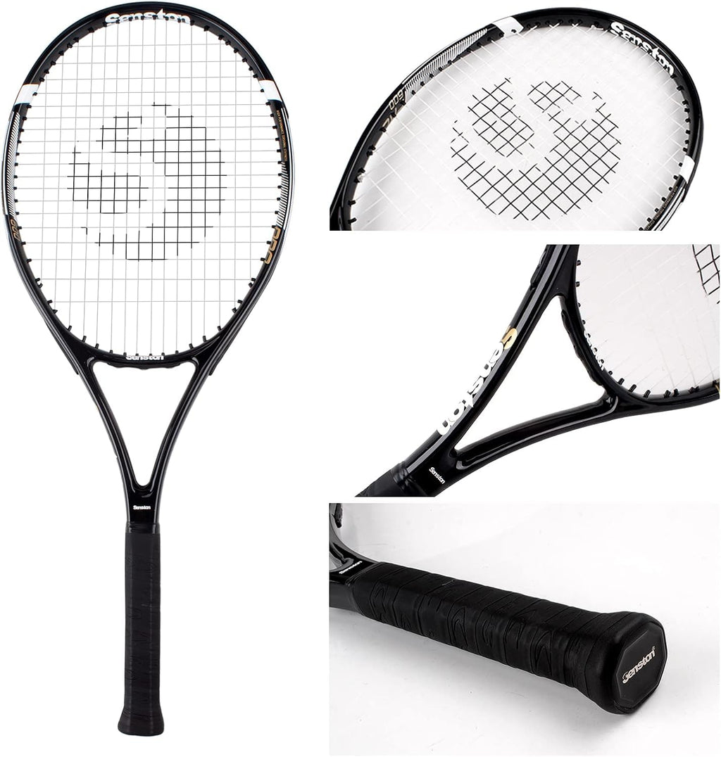 Senston Racchetta da Tennis da 27'', Racchette Tennis con Borsa, Grip da Tennis, Smorzatore di Vibrazioni, Presa e Controllo Eccellenti
