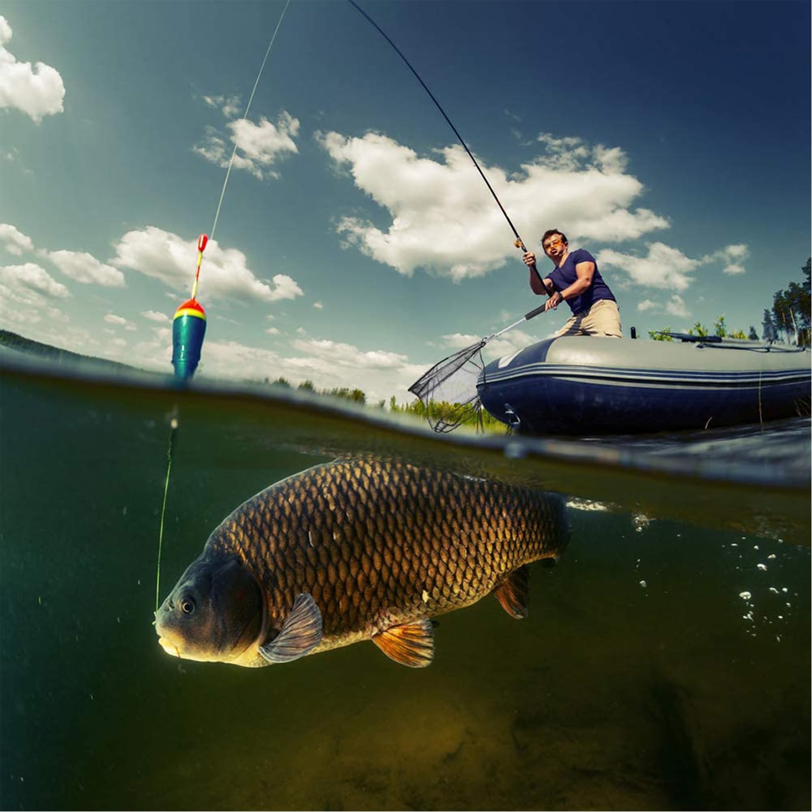 Retino da Pesca Pieghevole Estensibile,1,9m Guadino per Pesca Telescopico,Alluminio Manico Estendi la Lunghezza,Triangolare,per pesca di uccelli,acquario,oggetti galleggianti per stagni,trota carpa