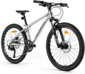 ROCKBROS Darwin Ⅳ Bicicletta Bambini 24 Pollici, MTB con Telaio in Alluminio, Cambio a 9 Velocità, Mountain bike per Ragazzi Ragazze 9-14 anni