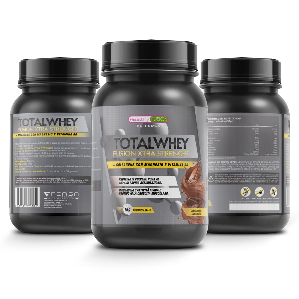Whey Protein | Proteina Whey pura con Collagene + Magnesio | Migliora i tuoi allenamenti | Protegge e aumenta la massa muscolare | 1000g di proteina (Cioccolato)