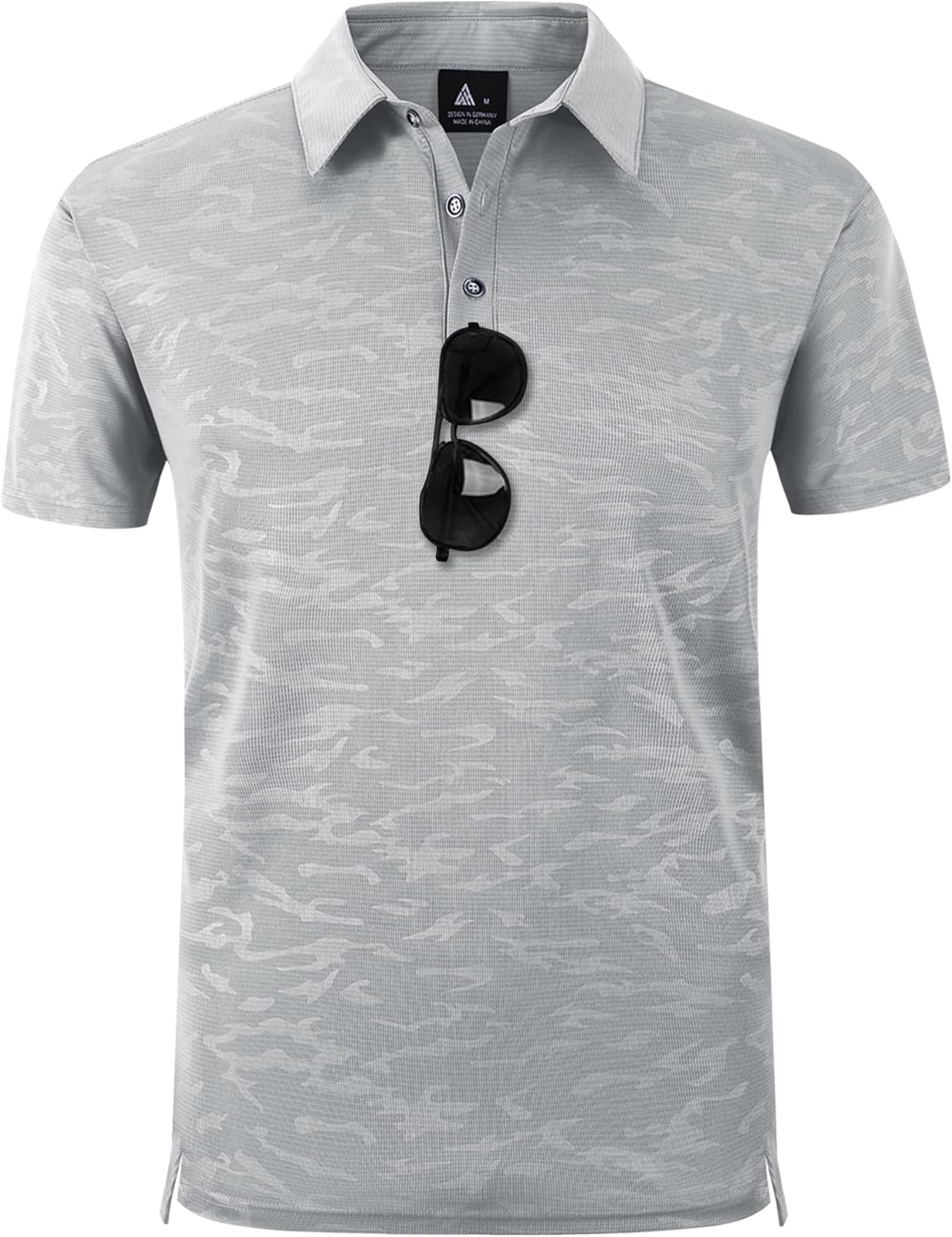 geeksport Polo Uomo Manica Corta Outdoor Casual ad Asciugatura Rapida Sportiva Traspirante Golf T-Shirt