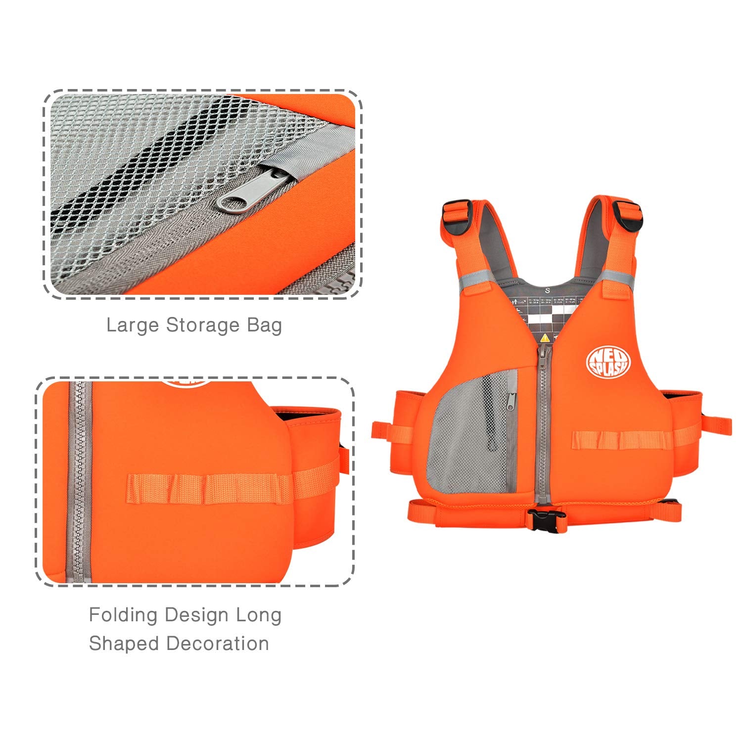 Aiuto al Galleggiamento Adulti, Giubbotto Solido, Ideale per Sport Acquatici, kayak, Sup, Canottaggio, Snorkeling
