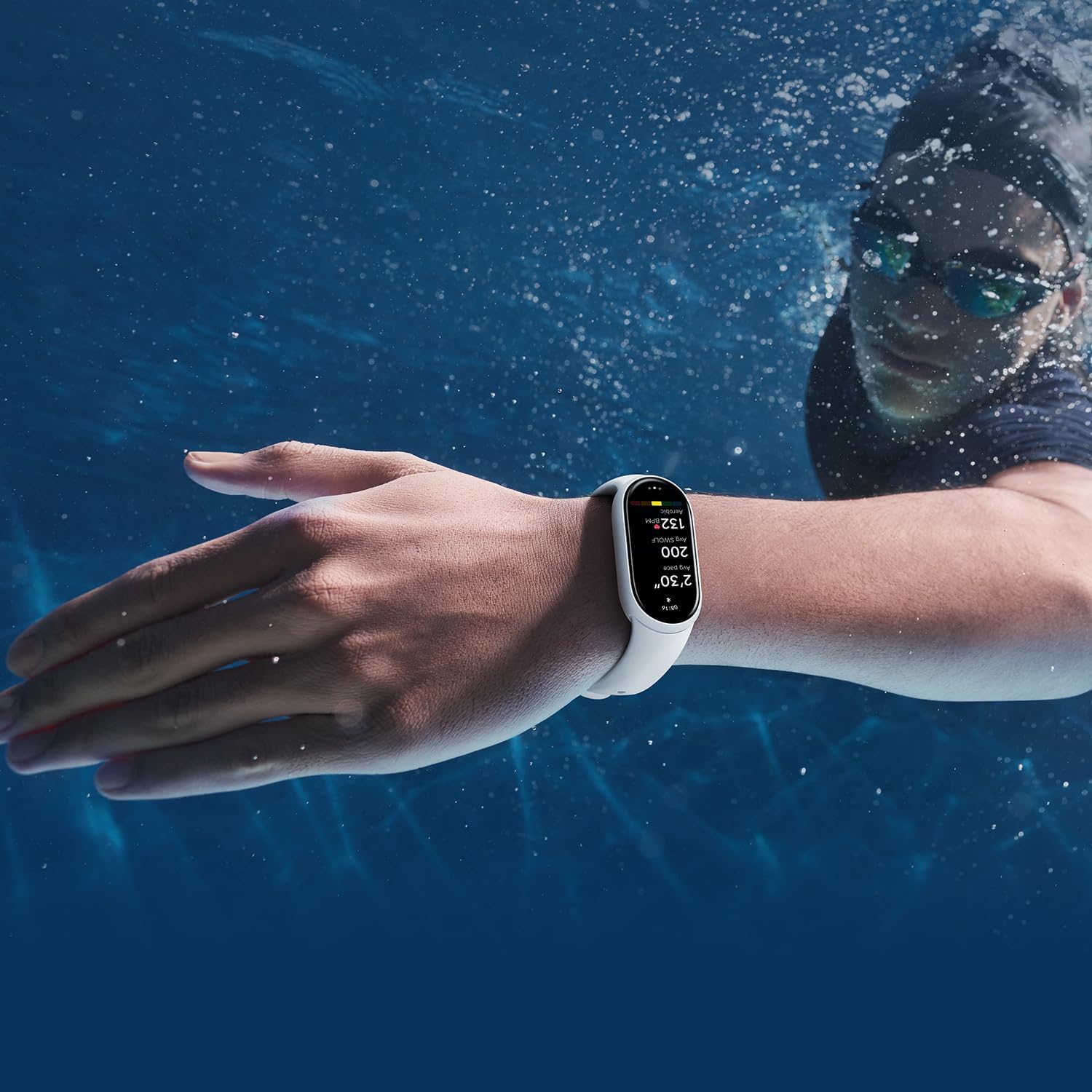 Xiaomi Smart Band 10 (Fitness Tracker), 1.72" AMOLED display, multimateriale, autonomia 21gg, ricarica rapida,150+sport, monitoraggio benessere e sonno, HyperOS 2.0, resistente 5ATM, Compass, Argento