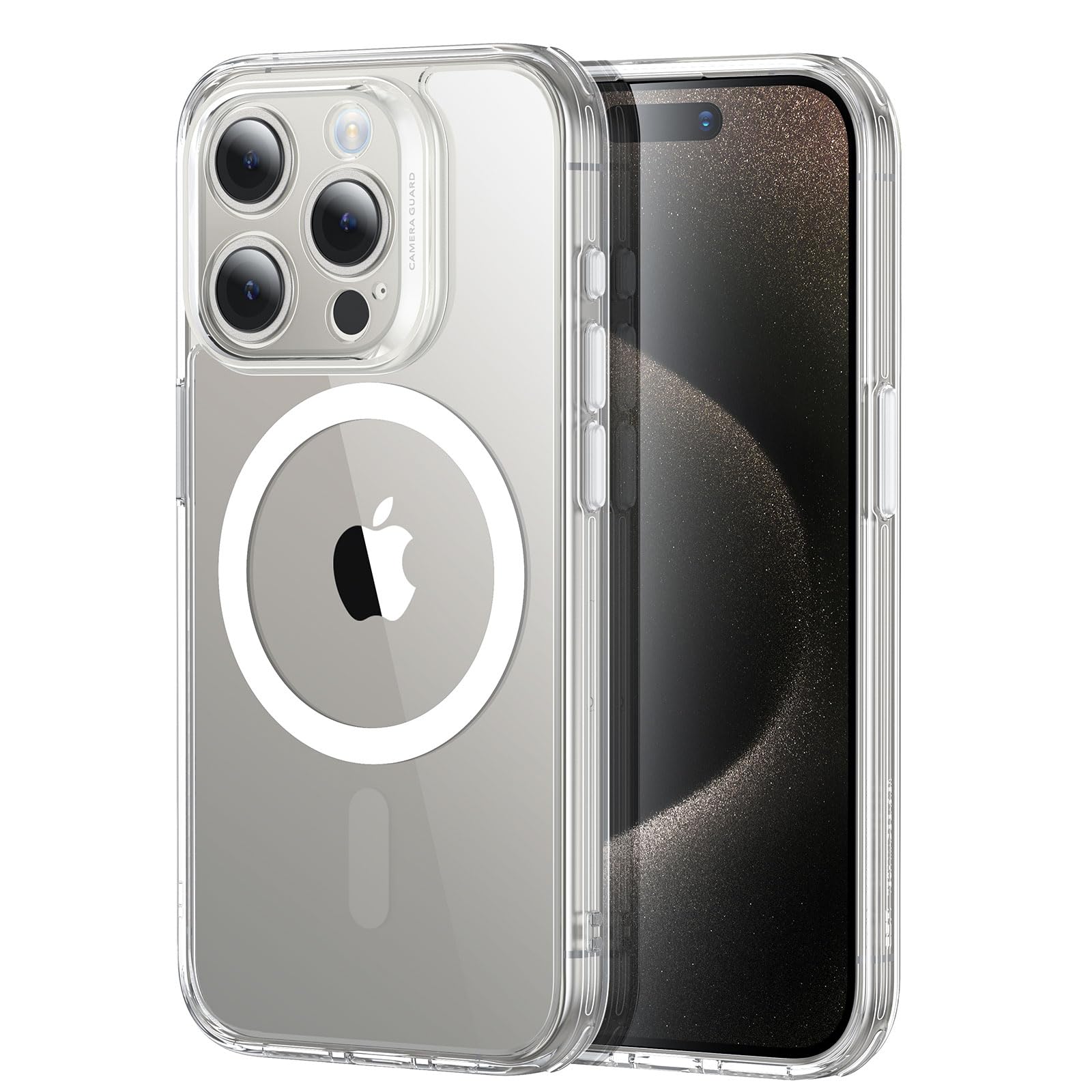 ESR Cover per iPhone 17 Pro Max, Custodia per controllo della fotocamera, Compatibile con MagSafe, Protezione antiurto di livello militare, Angoli Air Guard ammortizzanti, Trasparente