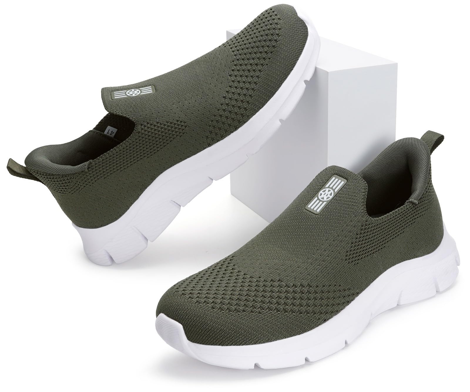 Knit Sneaker Donna Uomo Slips in Scarpe da Camminata da Ginnastica Corsa Sportive Passeggio Casual e Comode 36-46