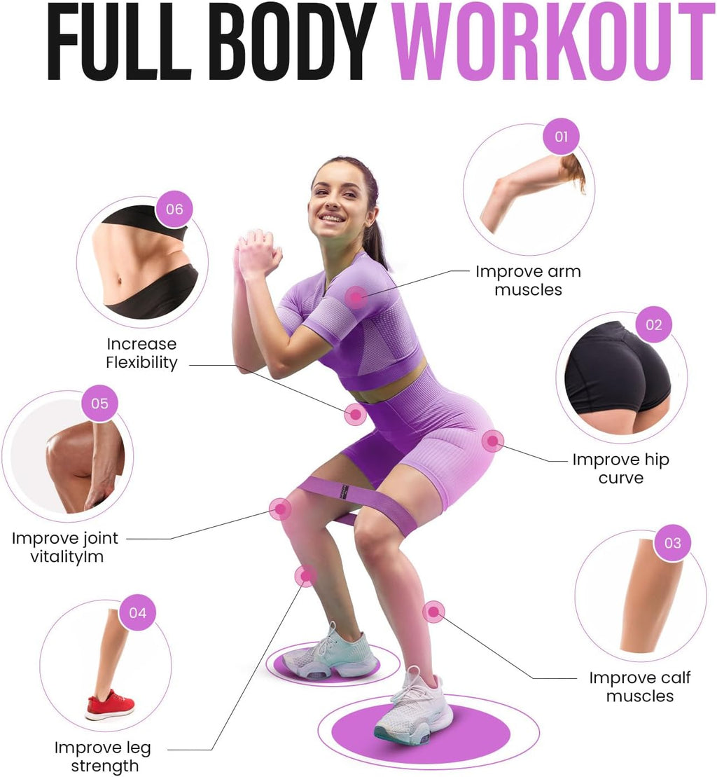 PORTENTUM Élastiques de fitness, lot de 3 bandes élastiques de fitness antidérapantes en tissu. 3 niveaux de résistance pour le Crossfit, le Yoga, les fessiers et d'autres sports, et sac de rangement