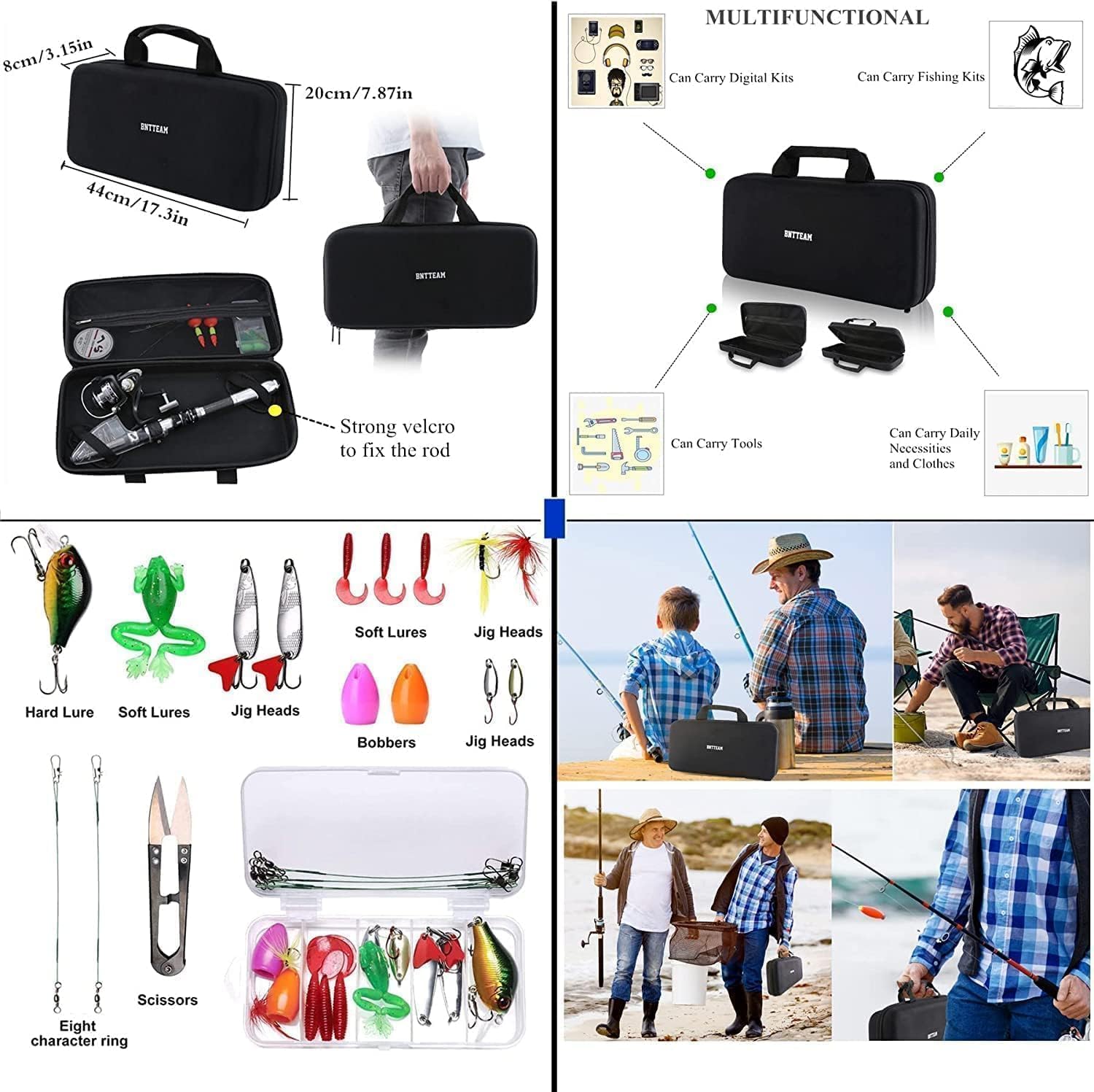 Nuova Portatile Canna da Pesca 99% Fibra di Carbonio con Punta Fluorescente Della Canna,Telescopico Super Hard Ultralight Palo da Pesca per Surf