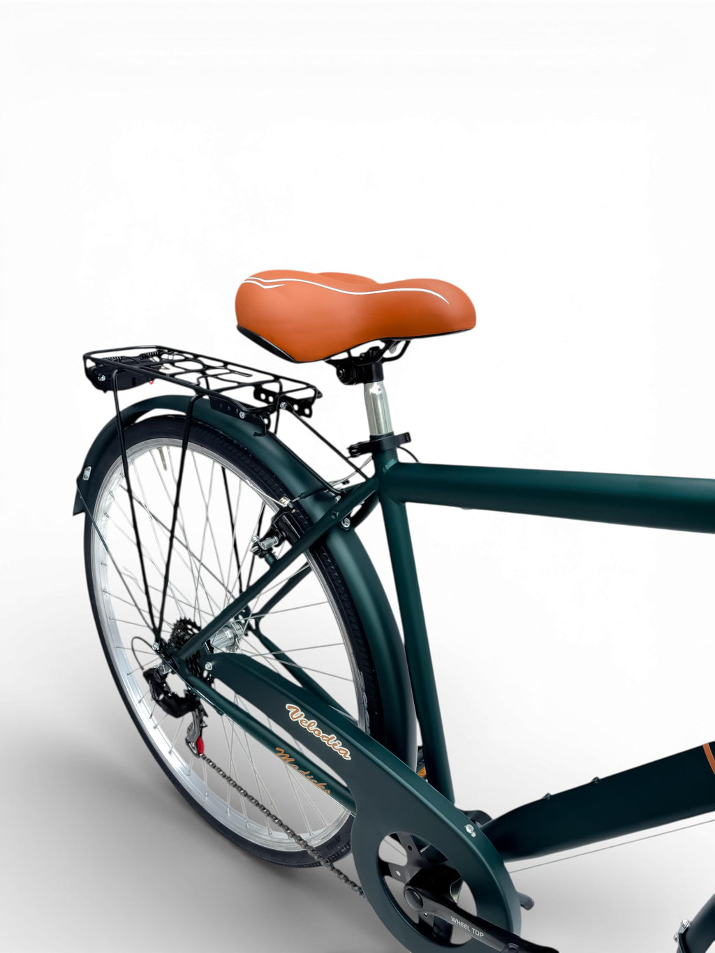 Bicicletta Uomo 28" Passeggio Verde Vintage Velodia Bici da Città con Cambio Shimano · Comoda e Robusta · Perfetta per Spostamenti Quotidiani e Tempo Libero · Stile Retrò