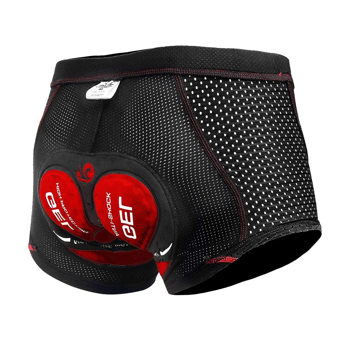 X-TIGER Cuissard cycliste homme avec rembourrage gel 5D respirant sous-vêtement caleçon de cyclisme pour vélo