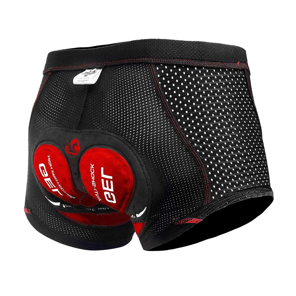 X-TIGER Cuissard cycliste homme avec rembourrage gel 5D respirant sous-vêtement caleçon de cyclisme pour vélo