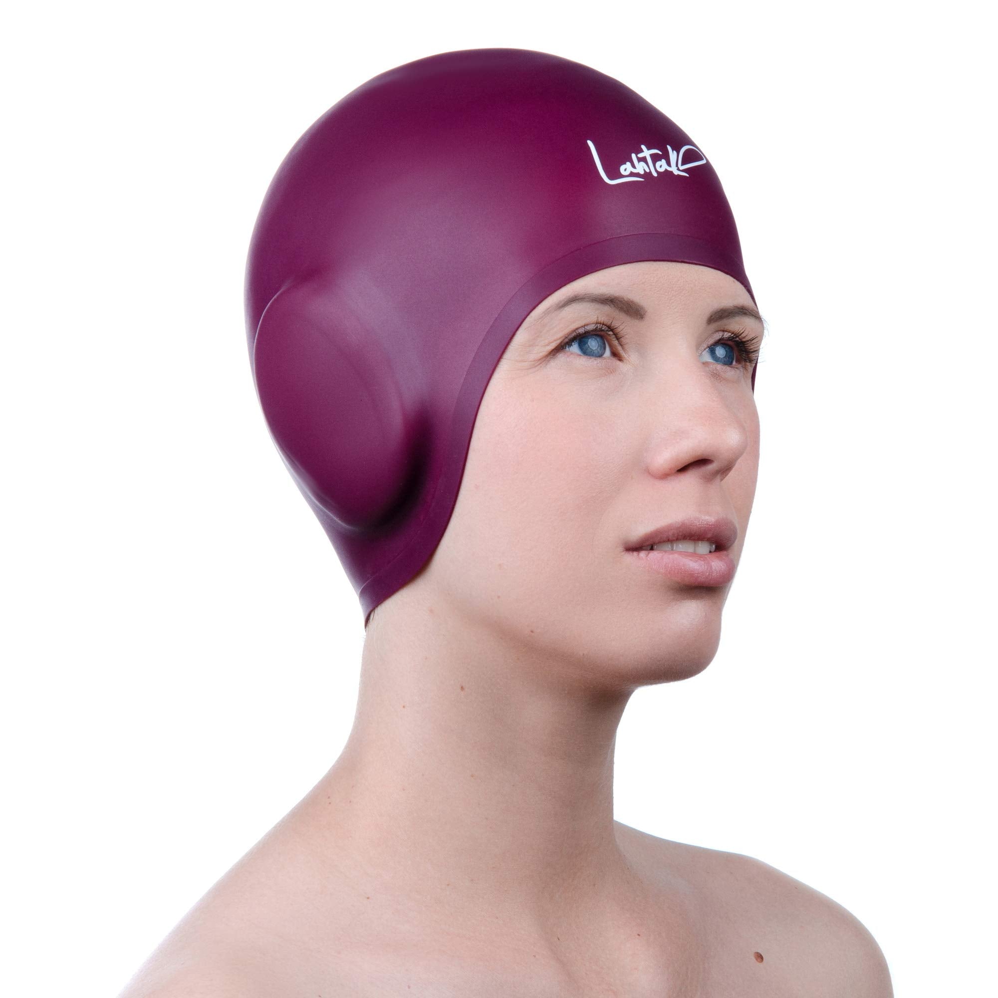 Cuffia da Nuoto per la Protezione delle Orecchie 3D - Cuffia Piscina Donna Uomo - Cuffia Nuoto Silicone Impermeabile - Cuffia Doccia Donna - Cuffia Piscina Capelli Lunghi e Corti