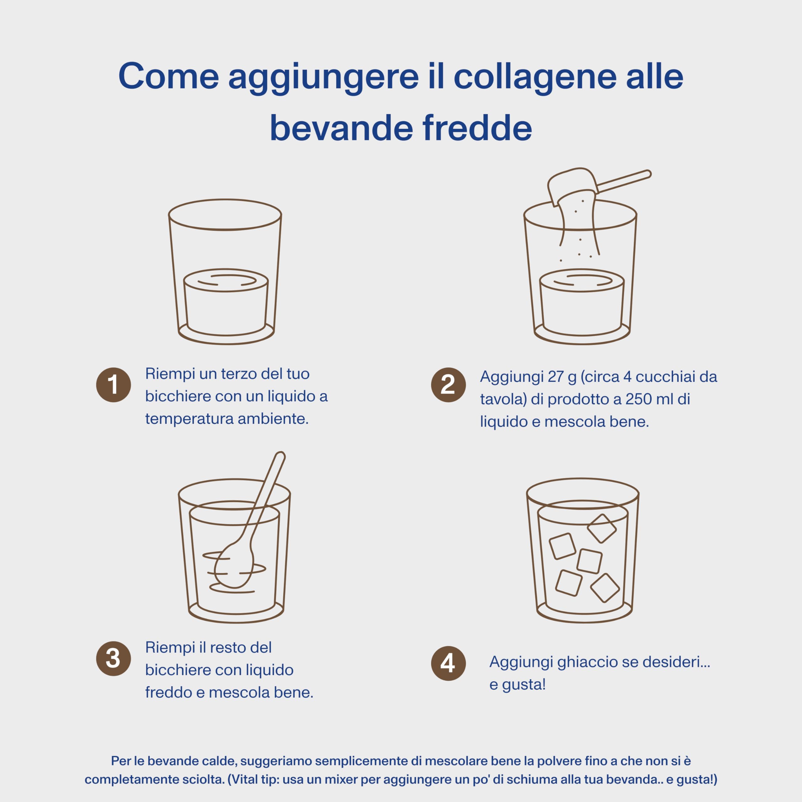 Vital Proteins Collagen Peptides Cacao, integratore collagene idrolizzato in polvere, Gusto Cacao, per pelle, capelli e unghie, 20g di peptidi di collagene bovino per porzione, 297g
