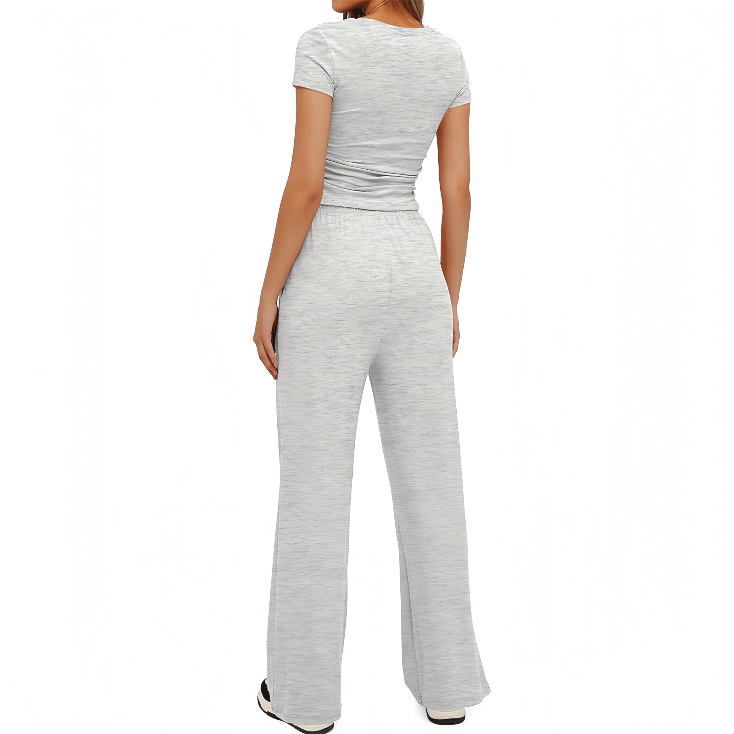 Sportivo Donna Completo Completi Sportivi Due Pezzi Sportiva Estiva Pantaloni Casual Elegante Completo Sportivo Tute da Ginnastica da Donna Estiva 2 Pezzi Homewear