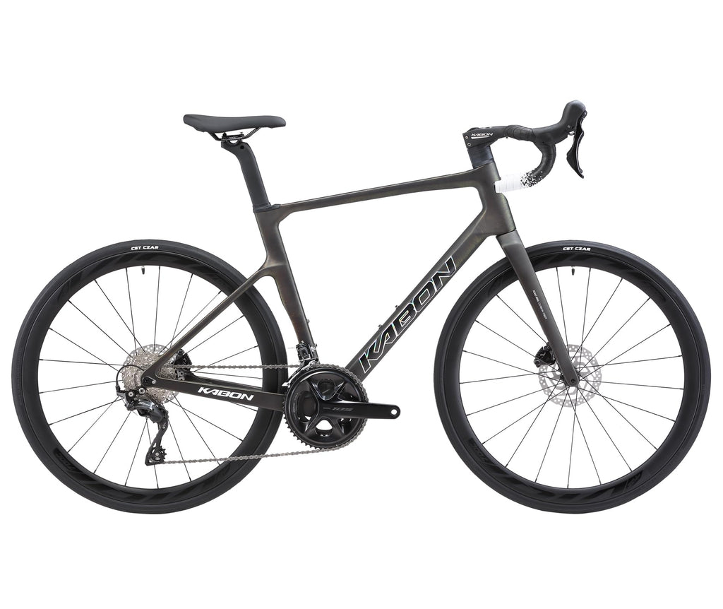 KABON Bici da corsa carbonio, 700C bici da strada T800 con 105 R7000 22 velocità Bicicletta da corsa con freno a disco per uomini e donna