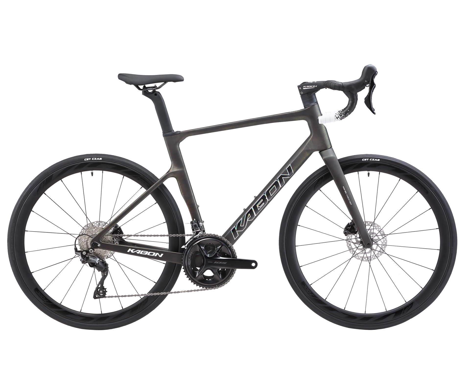 KABON Bici da corsa carbonio, 700C bici da strada T800 con 105 R7000 22 velocità Bicicletta da corsa con freno a disco per uomini e donna