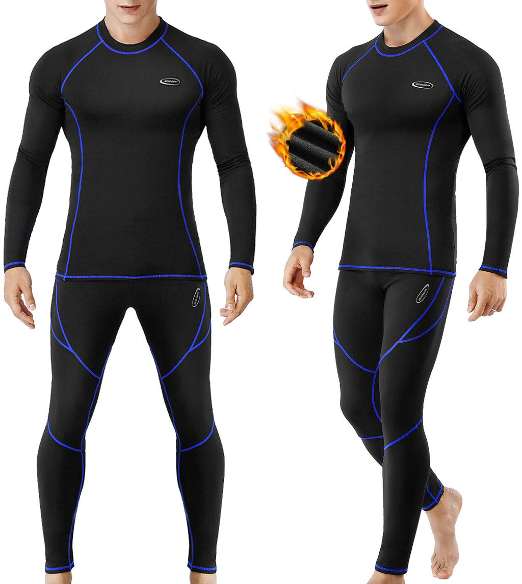 MOBIUSPHY Biancheria Intima Termica Uomo Biancheria Funzionale Uomo con Funzione Quick Dry Sportiva Set di Biancheria Intima Base Layer Traspirante Riscaldante per attività