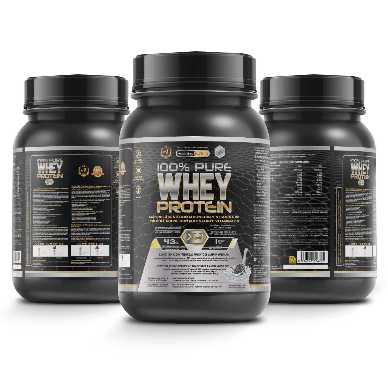 Whey Protein | Proteina Whey pura con Collagene + Magnesio | Migliora i tuoi allenamenti | Protegge e aumenta la massa muscolare | 1000g di proteina (Cioccolato)