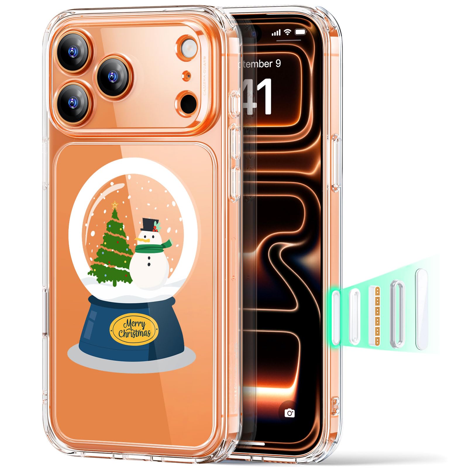 ESR Cover per iPhone 17 Pro Max, Custodia per controllo della fotocamera, Compatibile con MagSafe, Protezione antiurto di livello militare, Angoli Air Guard ammortizzanti, Trasparente