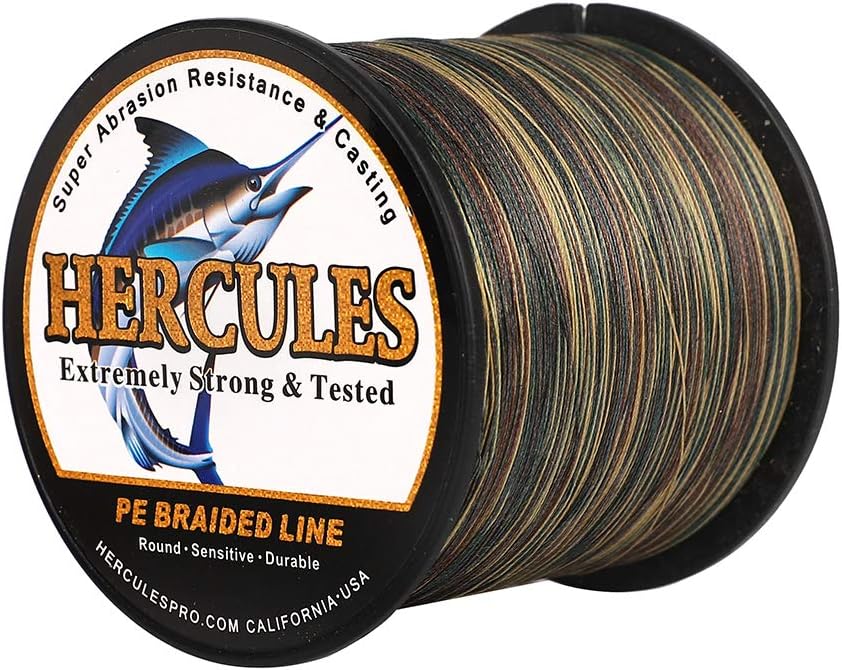 HERCULES Super Cast 100 m – 2000 m Yards filo da pesca intrecciato 10 lb – test per acqua salata acqua dolce PE intrecciato filo di pesce Superline 8 fili