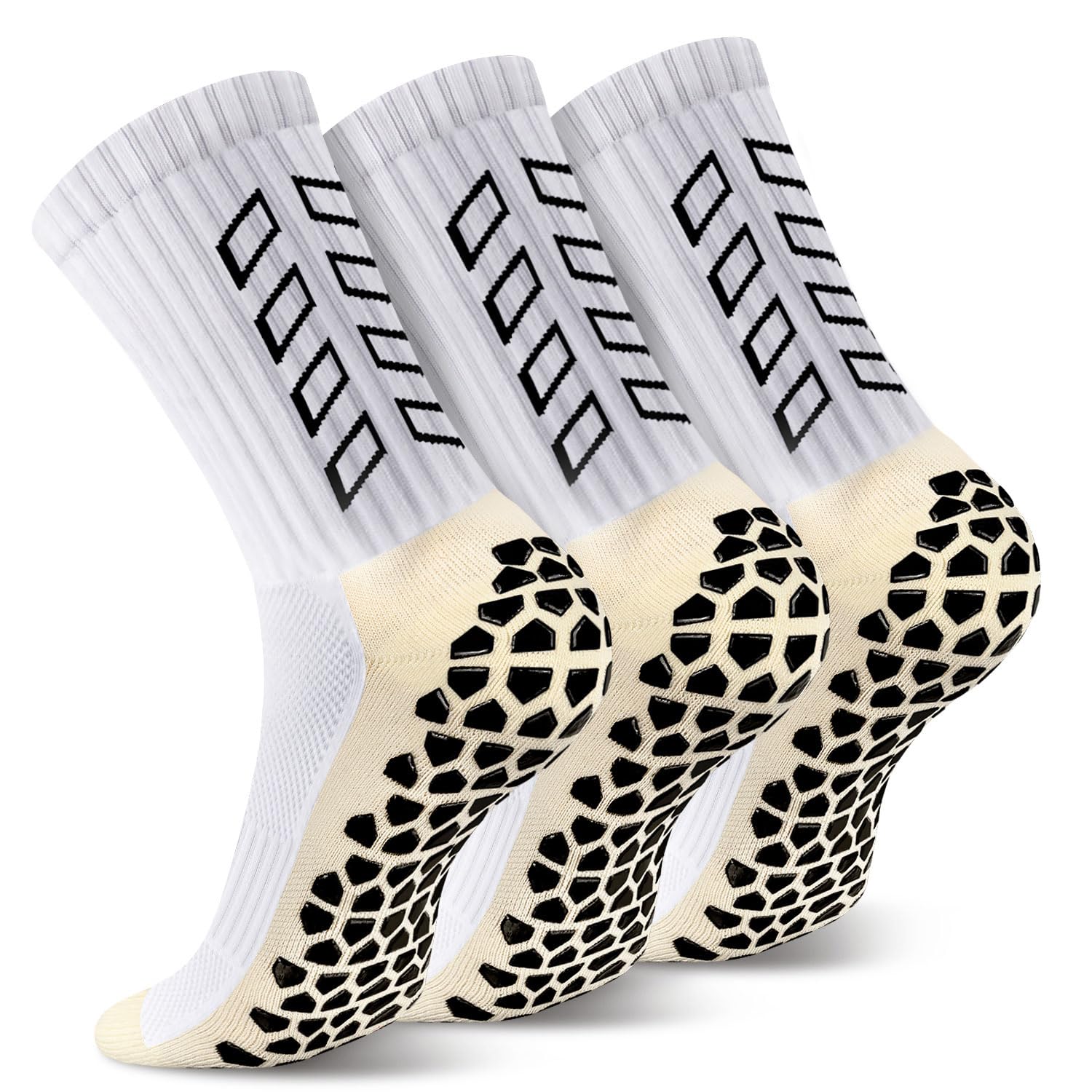 Calze Calcio Antiscivolo Uomo 37-45 Calze Antiscivolo Calcio Anti Vesciche Addensare Cotone Calzini Sportivi Donna Traspirante Calzini Grip Calcio per Ciclismo Trekking