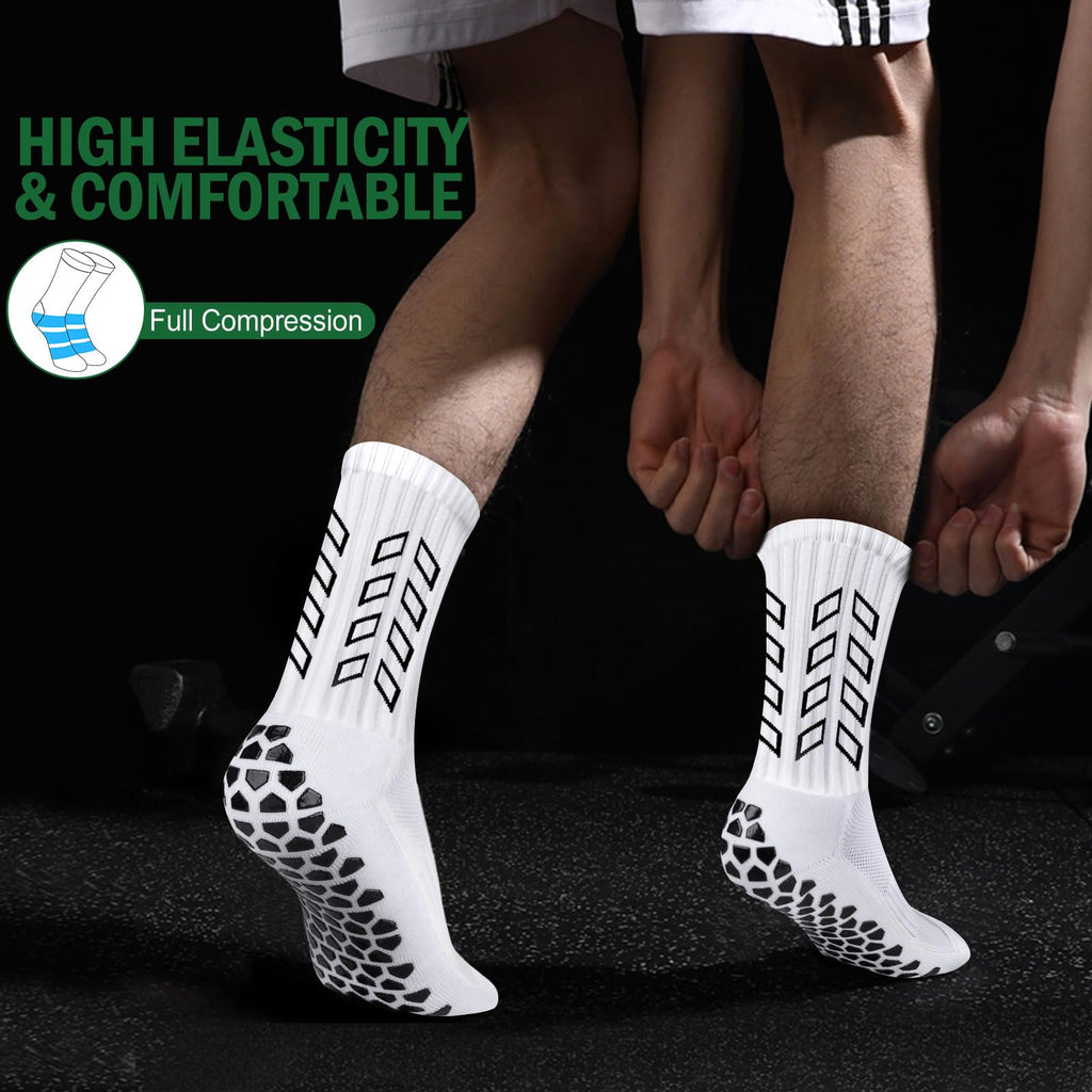 Calze Calcio Antiscivolo Uomo 37-45 Calze Antiscivolo Calcio Anti Vesciche Addensare Cotone Calzini Sportivi Donna Traspirante Calzini Grip Calcio per Ciclismo Trekking