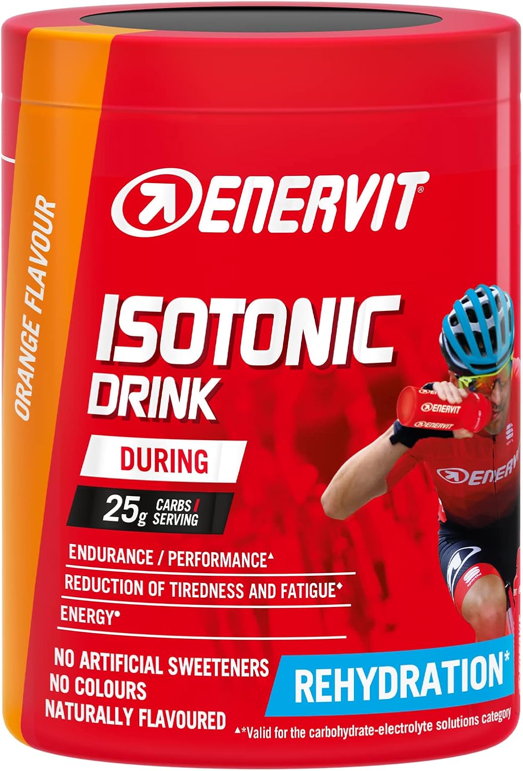 Enervit, Isotonic Drink Arancia, Bevanda Reidratante, Per Reidratarsi Durante Sforzi Prolungati, Riduce la Stanchezza, 25g di Carboidrati a Porzione, Gusto Arancia, Barattolo da 420g
