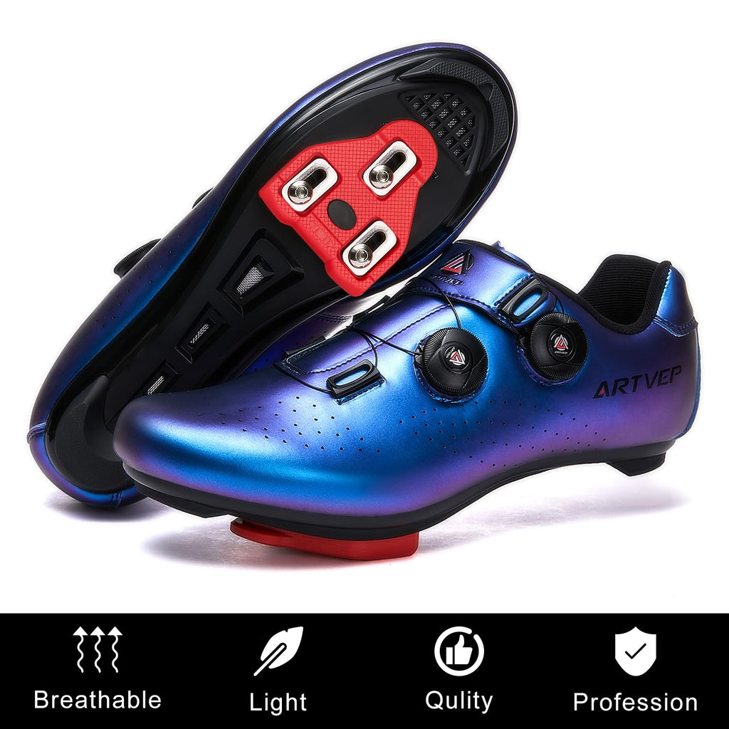 Scarpe da Ciclismo da Uomo Scarpe da Bici da Strada Compatibile con SPD e Delta Blocco Pedale Scarpe da Bicicletta Compatible with Peloton Antiscivolo Traspiranti