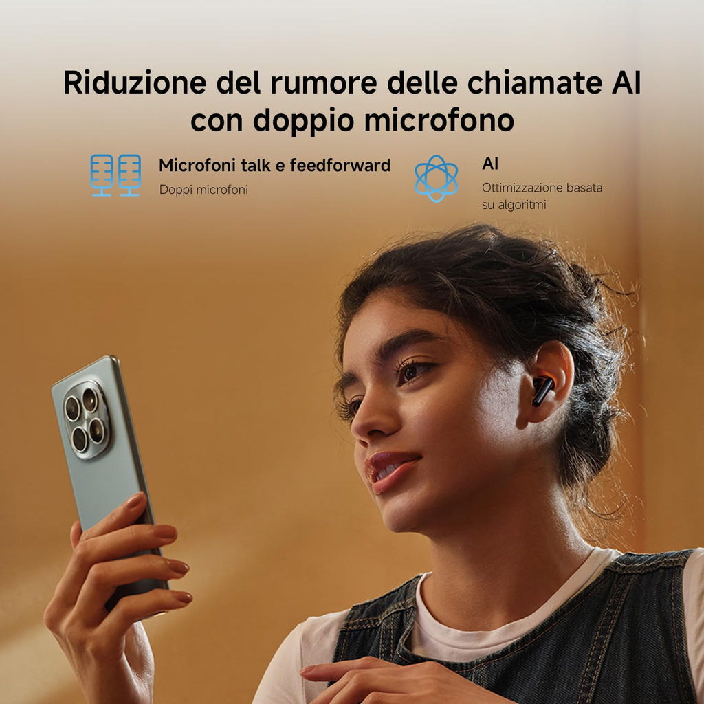 XIAOMI REDMI Buds 8 Active - Auricolari Bluetooth TWS Semi-in-ear, Driver titanio da 14,2 mm per bassi potenti, Fino a 37h di autonomia, BT5.4, connessione simultanea a 2 dispositivi, 5EQ, IP54, Nero