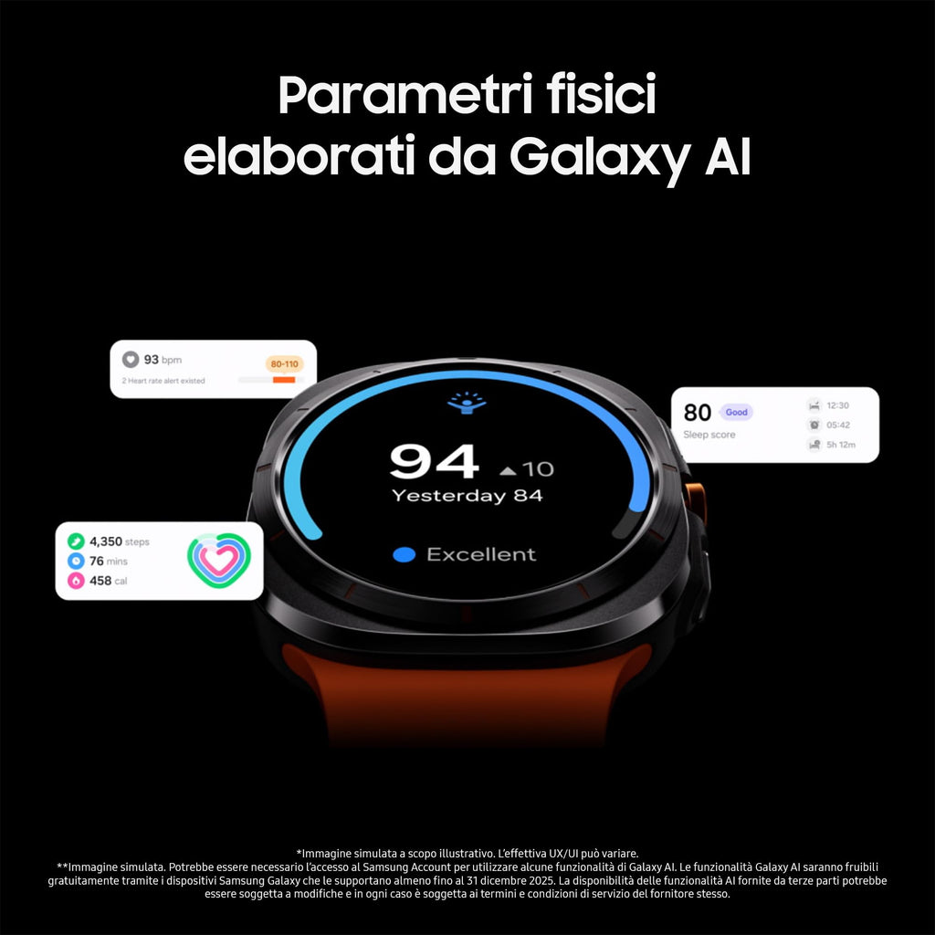 Samsung Galaxy Watch Ultra 2025 (Titanium Blue, LTE, 47mm) Smartwatch Galaxy AI, Design Resistente agli Urti, Batteria a Lunga Durata, Cassa in Titanio di Grado Aerospaziale [Versione Italiana]