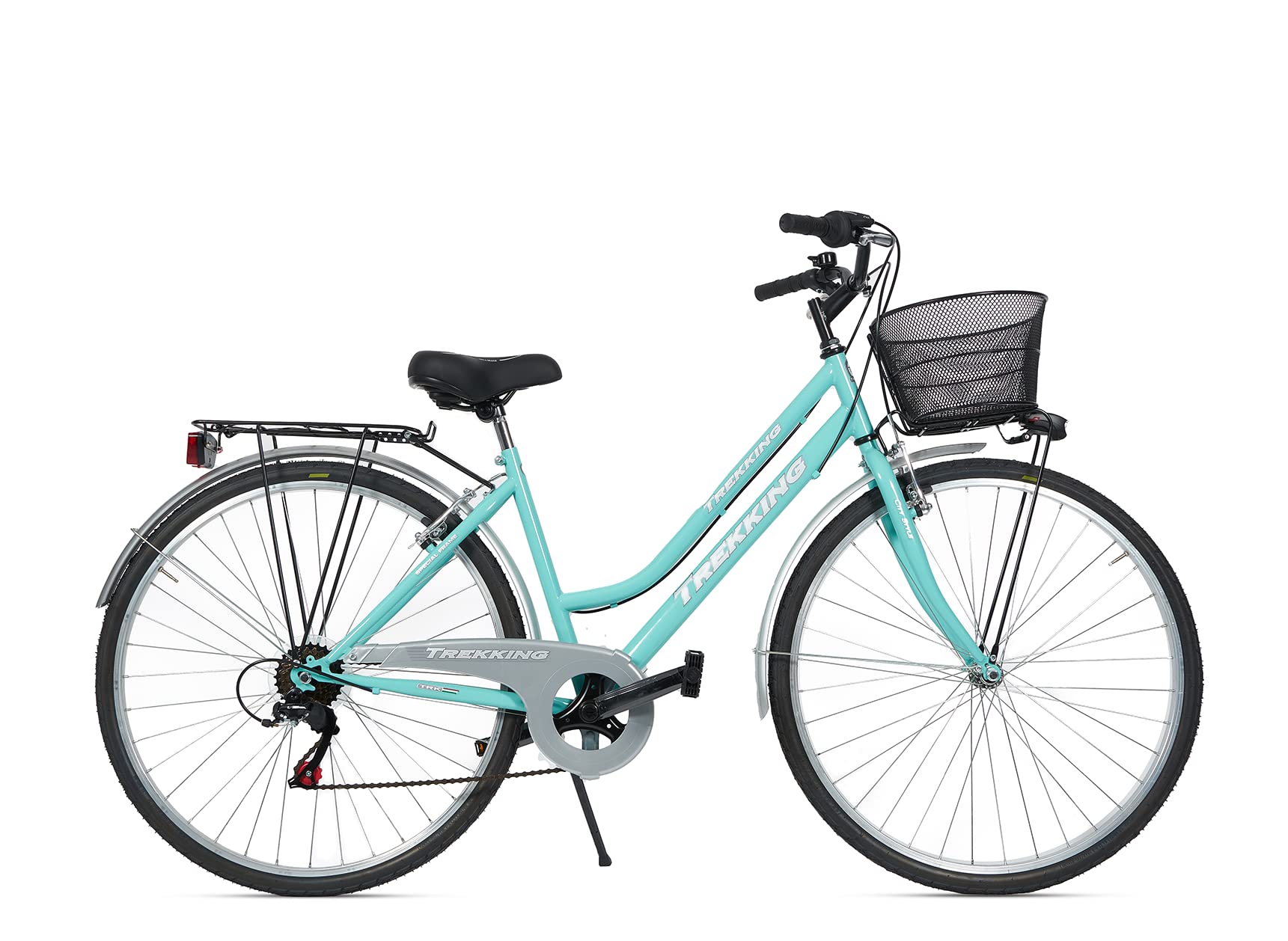 MADICKS Bicicletta Donna da Passeggio Olanda Misura 28 Bici da città Vintage retrò con Cestino Tiffany Turchese Con Cambio