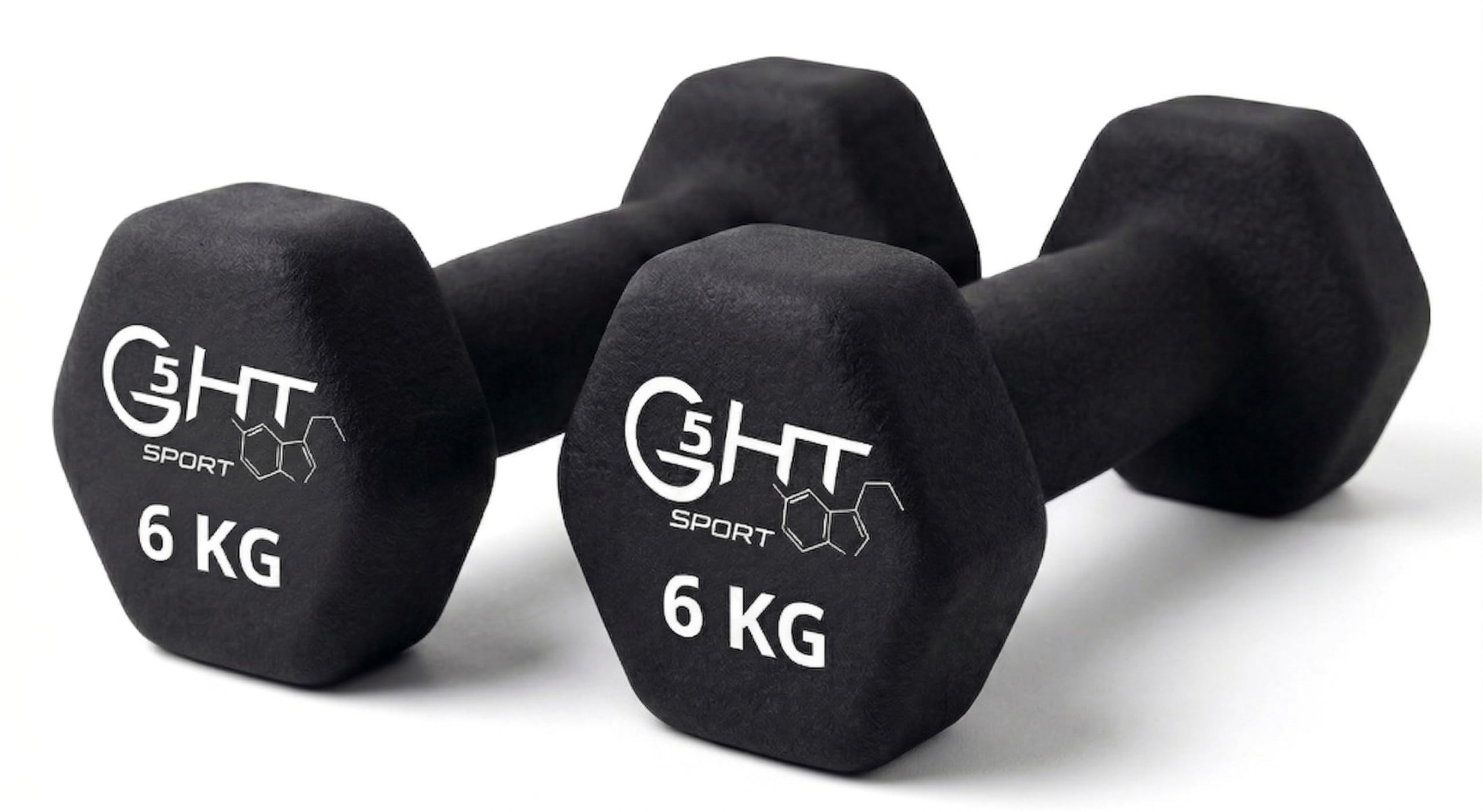 G5 HT SPORT Manubri O Manubrio in Neoprene da Palestra E Home Gym Antiscivolo da 0.5 a 6 kg Coppia O Singolo