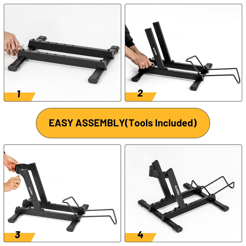 Favoto Cavalletto per E-Bike e Biciclette - Supporto da Pavimento per Bici Elettriche e Tradizionali da 20-29 Pollici Corsa Mountain Capacità Massima 38kg Nero
