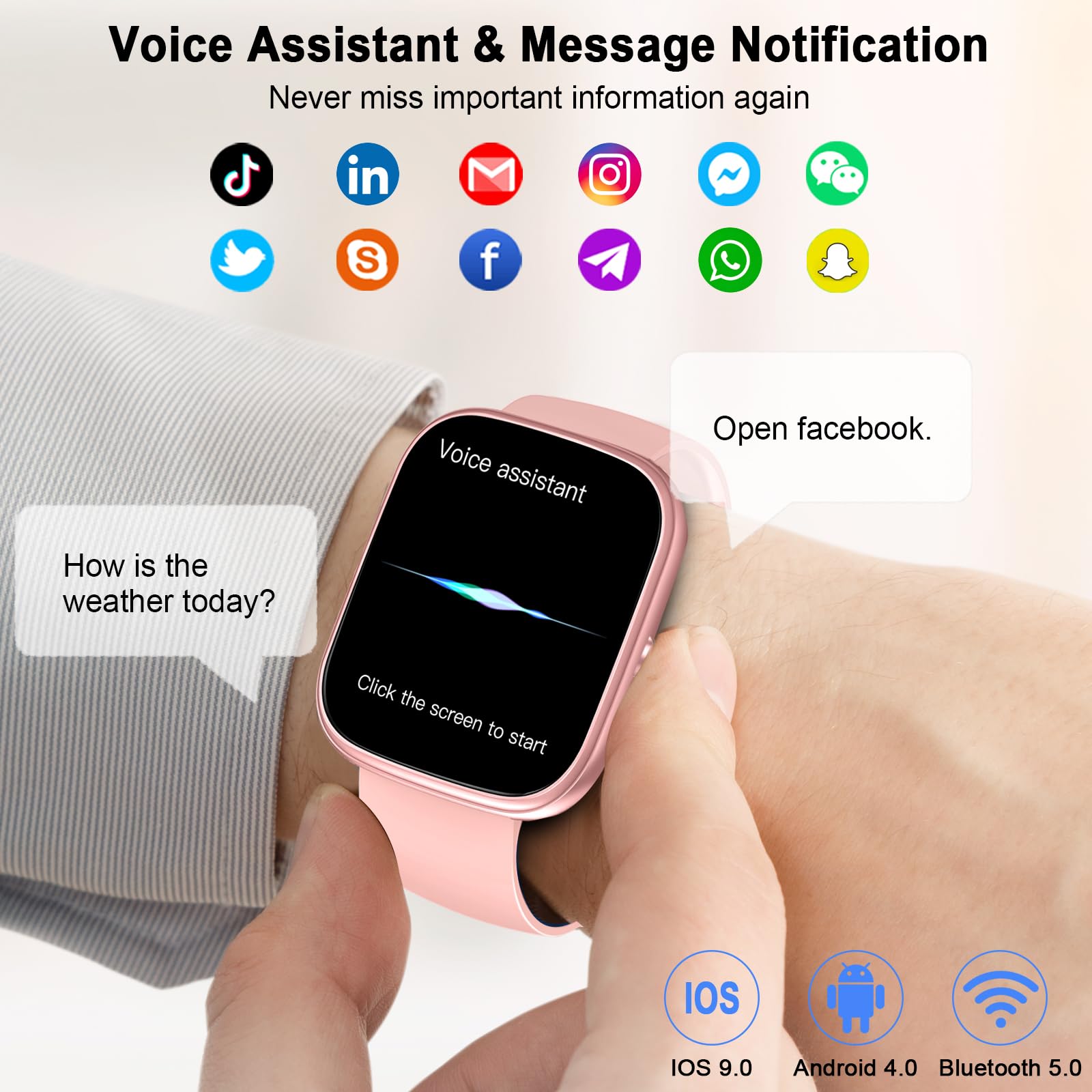Soudorv 2026 Smartwatch Uomo, Nuovo 1,91'' Orologio Intelligente Fitness con Chiamate Bluetooth, Smart Watch Tracker 100+ Modalità Sportive per Cardiofrequenzimetro,SpO2, Smart Watch per Android iOS