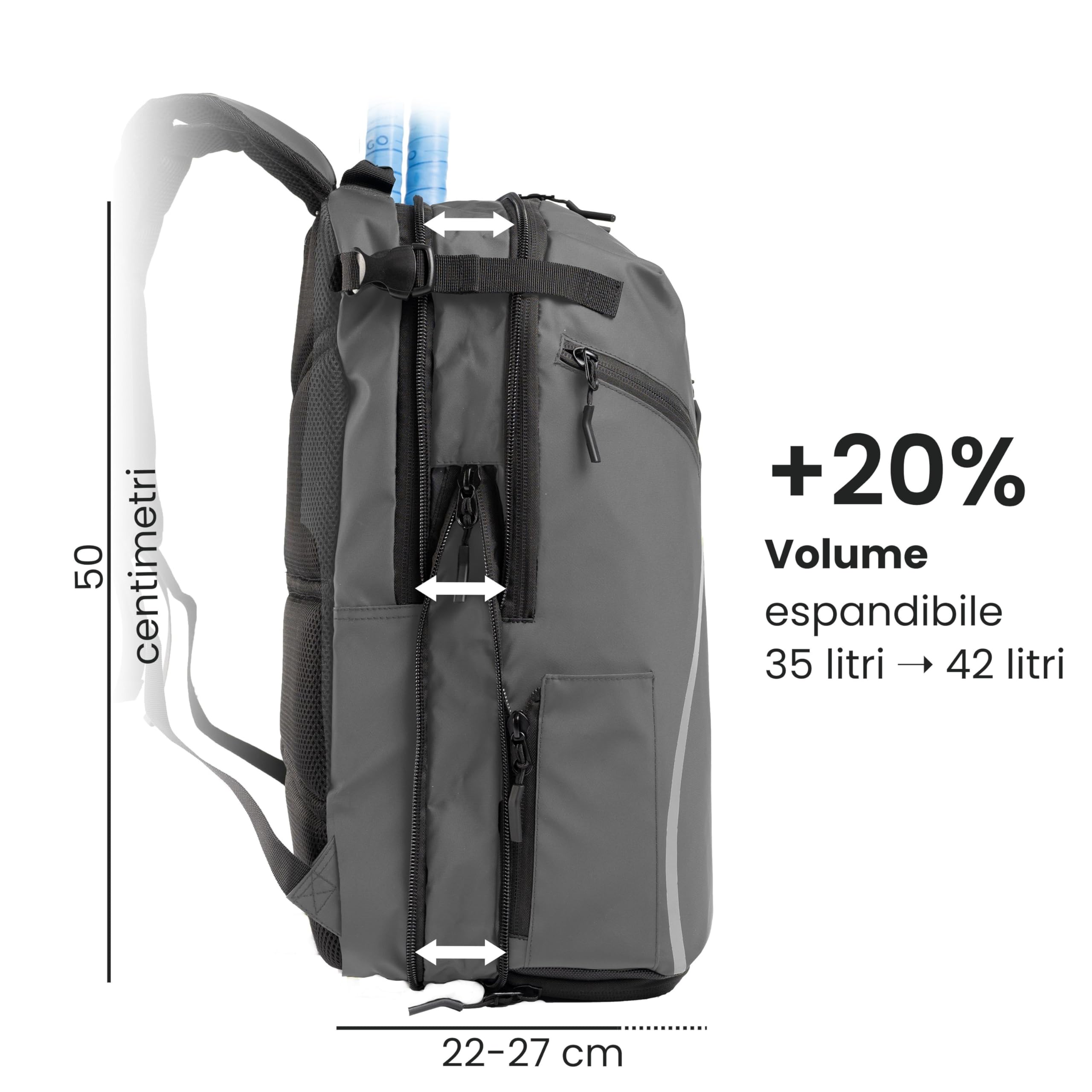 Otaro Zaino Tennis | Zaino con porta scarpe, scomparto per laptop e scomparto per 2 racchette | Zaino sportivo | Porta racchetta tennis | Borsa tennis con copertura antipioggia e sacca per biancheria