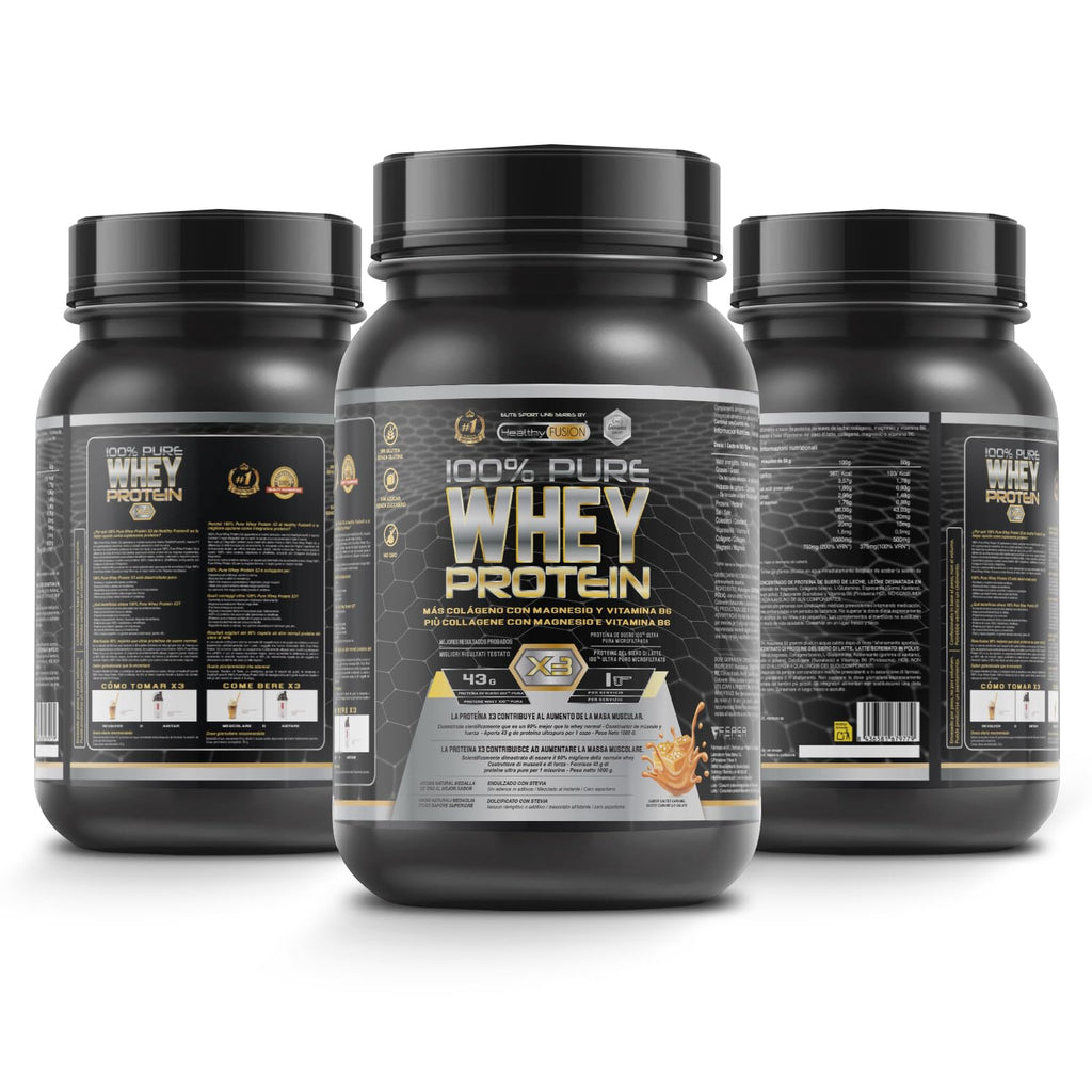Whey Protein | Proteina Whey pura con Collagene + Magnesio | Migliora i tuoi allenamenti | Protegge e aumenta la massa muscolare | 1000g di proteina (Cioccolato)