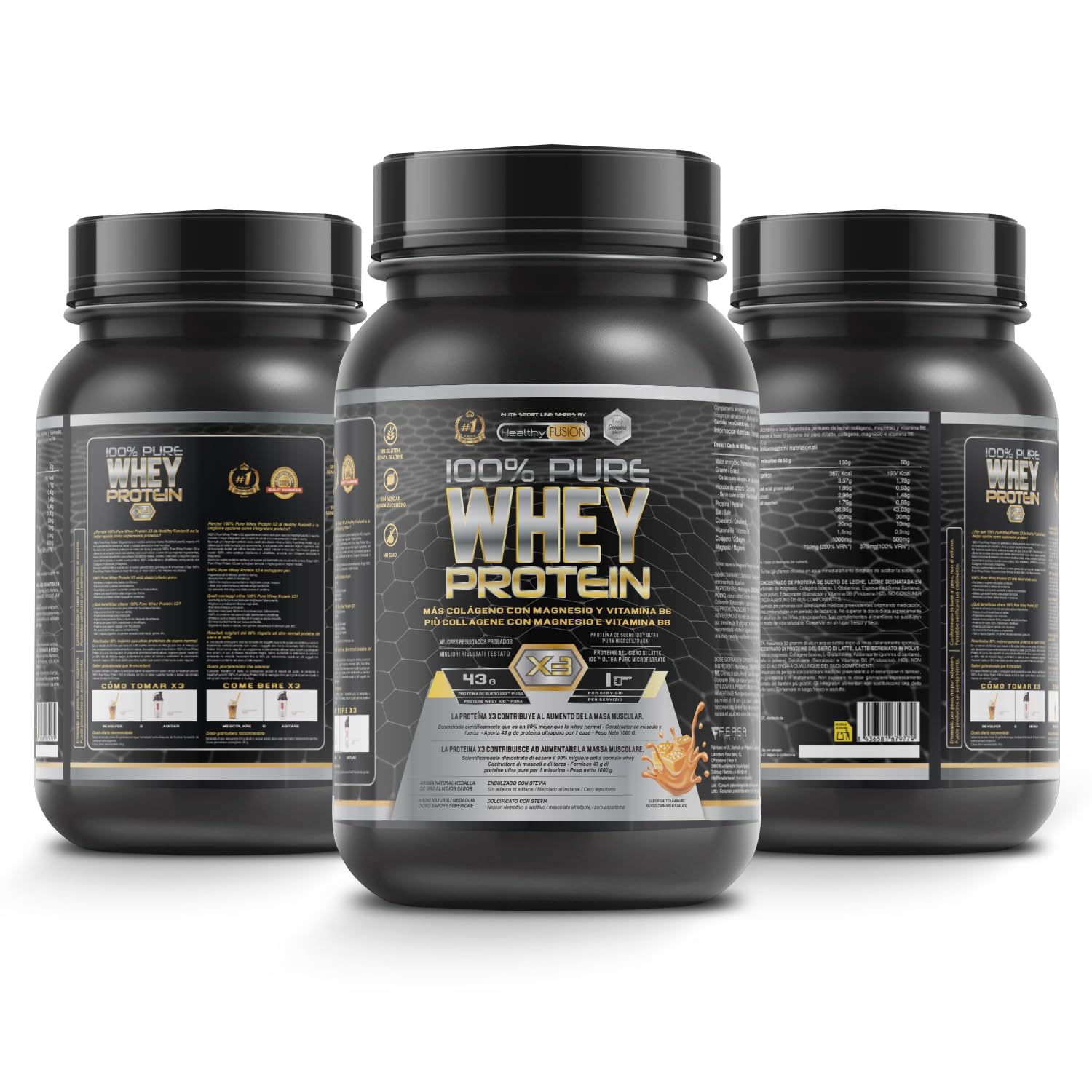 Whey Protein | Proteina Whey pura con Collagene + Magnesio | Migliora i tuoi allenamenti | Protegge e aumenta la massa muscolare | 1000g di proteina (Cioccolato)