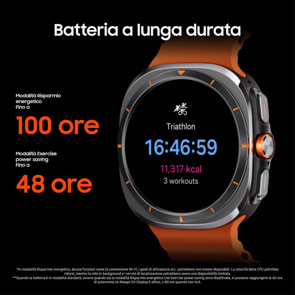 Samsung Galaxy Watch Ultra 2025 (Titanium Blue, LTE, 47mm) Smartwatch Galaxy AI, Design Resistente agli Urti, Batteria a Lunga Durata, Cassa in Titanio di Grado Aerospaziale [Versione Italiana]
