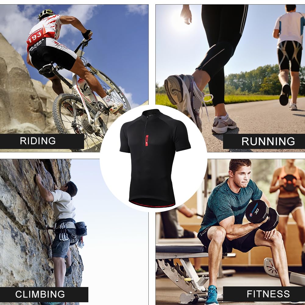 FEIXIANG Maglia Ciclismo Maniche Corte,Maglietta Mountain Bike Uomo Asciugatura Veloce T-Shirt off-Road Sportswear Estate